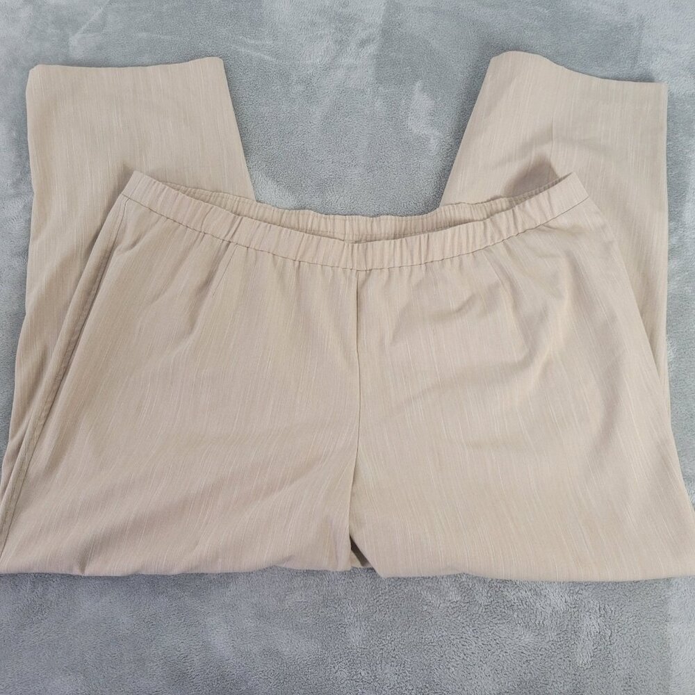 Investments II Womens Plus Size 24W Beige Pull On Pants Elastic Waist SL44E